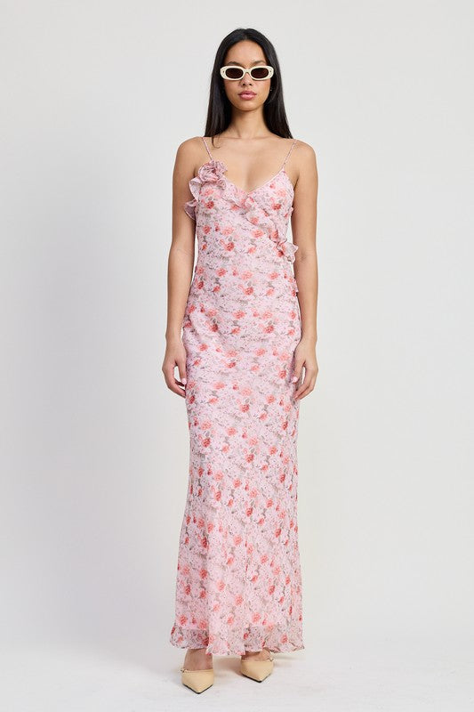 SPAGHETTI STRAP MAXI DRESS