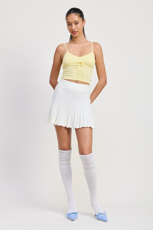 PLEATED MINI SKIRT