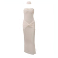 Lightly Chest-wrapped Sequins Slightly Transparent Fishtail Gown Dress