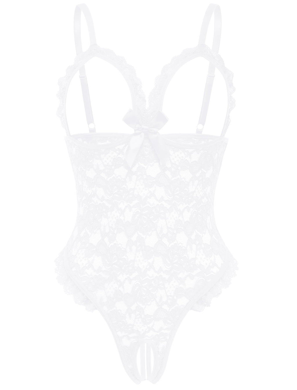 Avidlove One Piece Lingerie Sexy Teddy Ruffle V Neck Bodysuit Lace Nightie