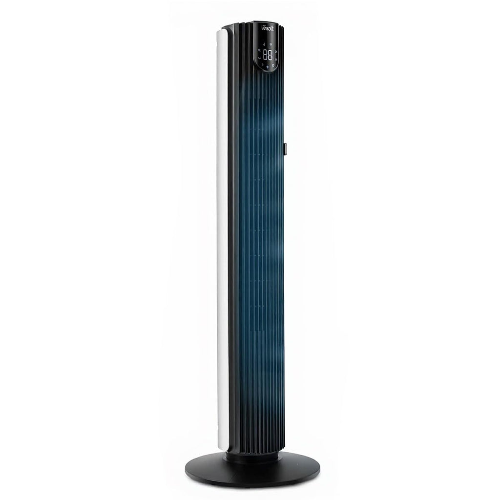 LEVOIT Tower Fan for Bedroom, 90° Oscillating Standing Fan with 28dB Quiet for Sleep, 25ft/s Velocity, 12H Timer, 5 Speeds 4 Modes, Remoter, Bladeless Room Fan for Home, Office, Indoor, 36 inch, White