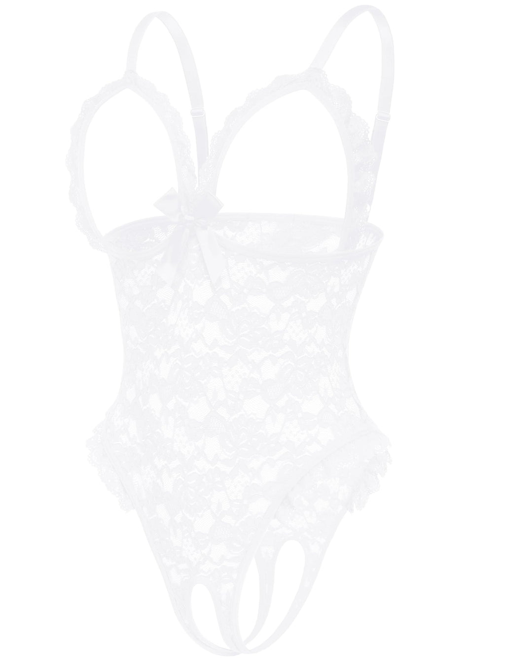 Avidlove One Piece Lingerie Sexy Teddy Ruffle V Neck Bodysuit Lace Nightie