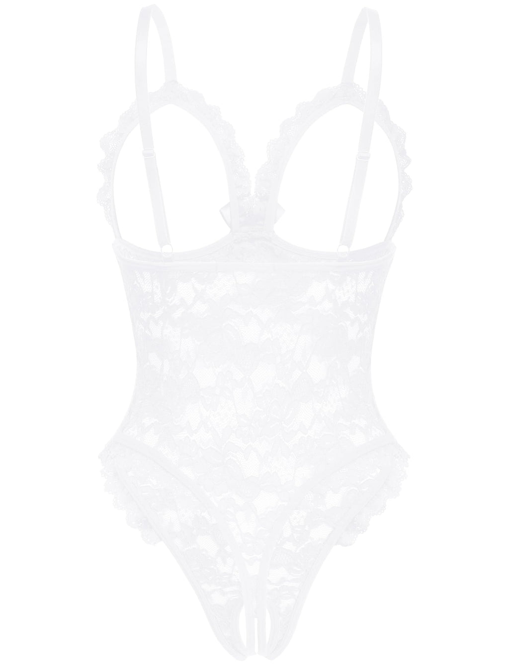 Avidlove One Piece Lingerie Sexy Teddy Ruffle V Neck Bodysuit Lace Nightie