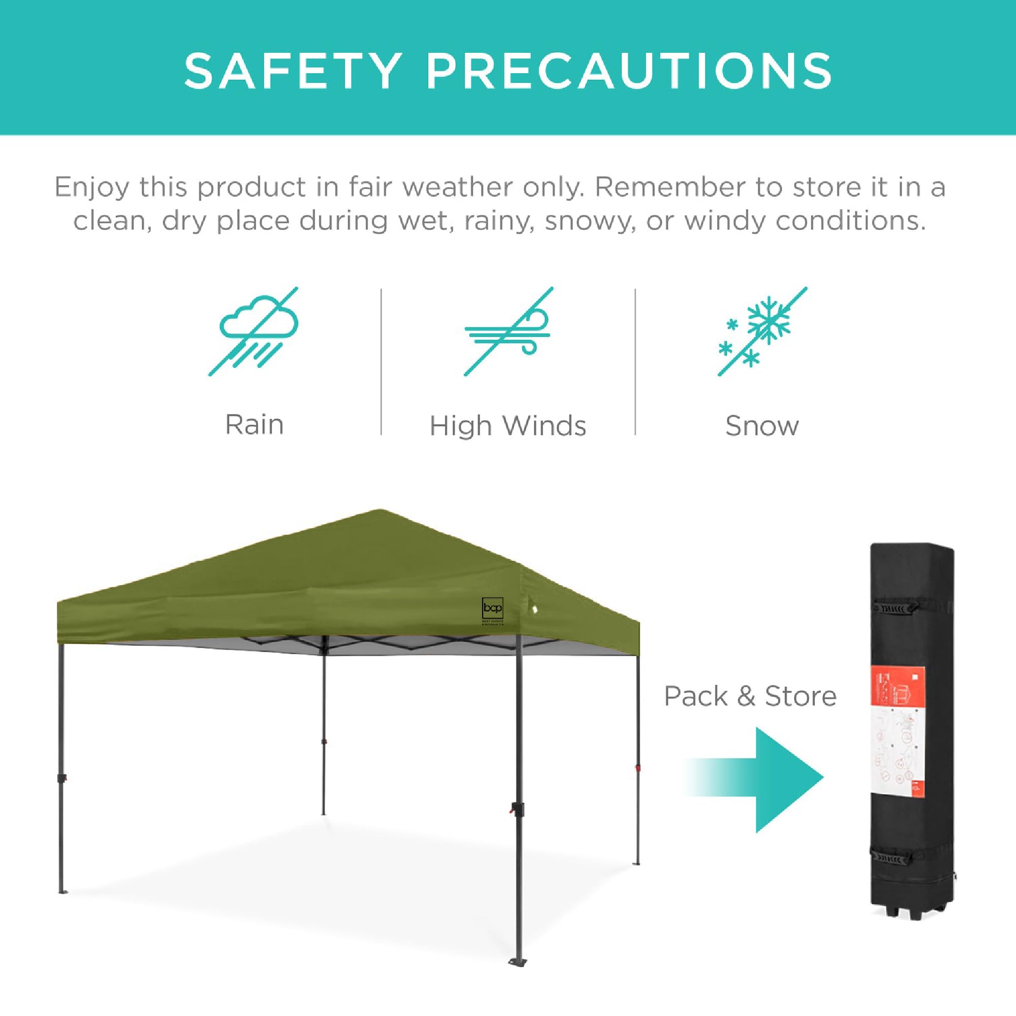 Best Choice Products 10x10ft Pop Up Canopy Tent with Sidewall, 1 Person 1 Minute Set Up, Carry Case, 4 Weight Bags - Pink/White