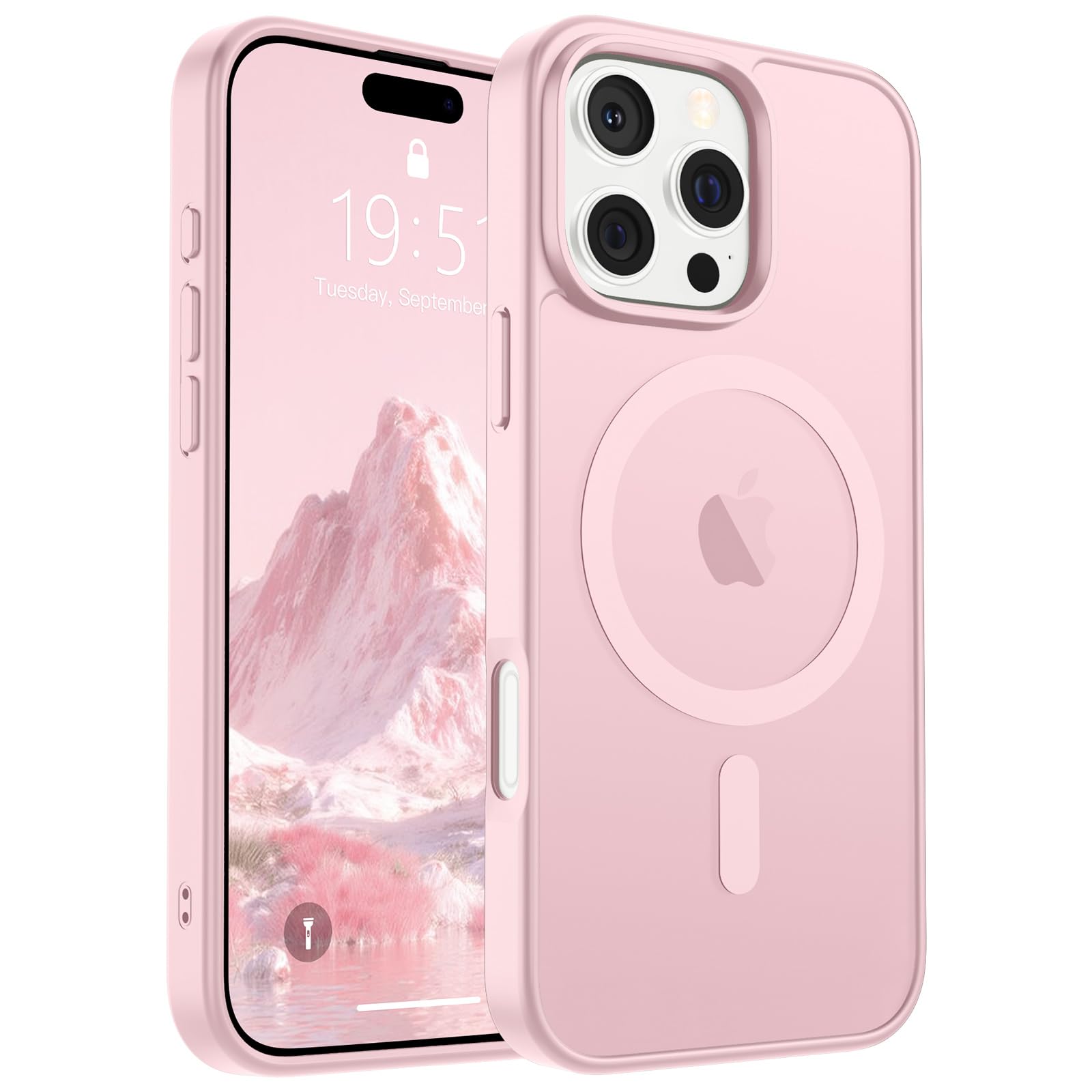 SUPFINE Magnetic for iPhone 17 Pro Max Case (Compatible with MagSafe)(Military Grade Drop Protection) Translucent Matte Shockproof with Anti-Fingerprint Phone Cover, Black