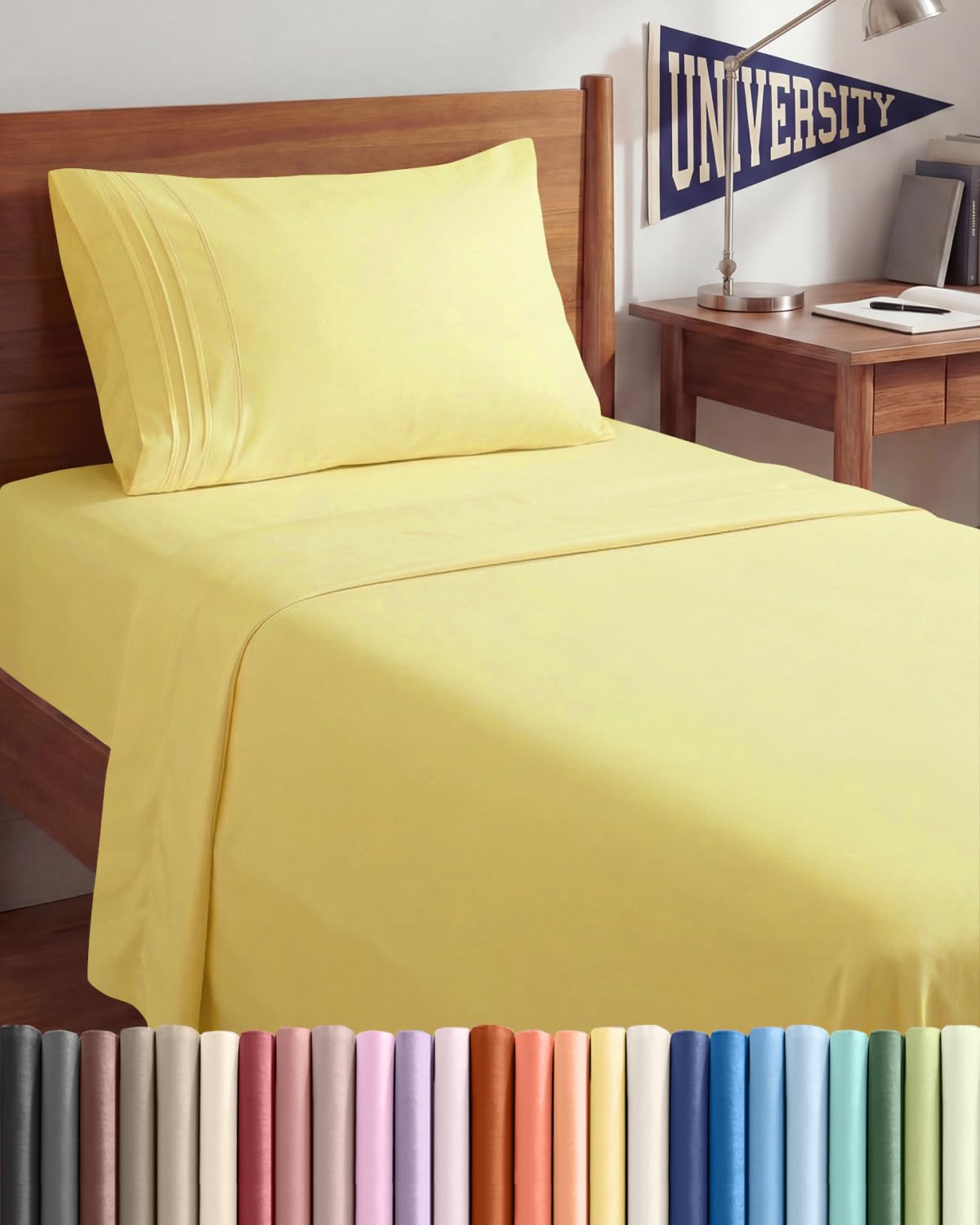 Queen Size 4 Piece Sheet Set - Comfy Breathable & Cooling Sheets - Hotel Luxury Bed Sheets for Women & Men - Deep Pockets, Easy-Fit, Extra Soft and Wrinkle Free Sheets - White Oeko-Tex Bed Sheet Set