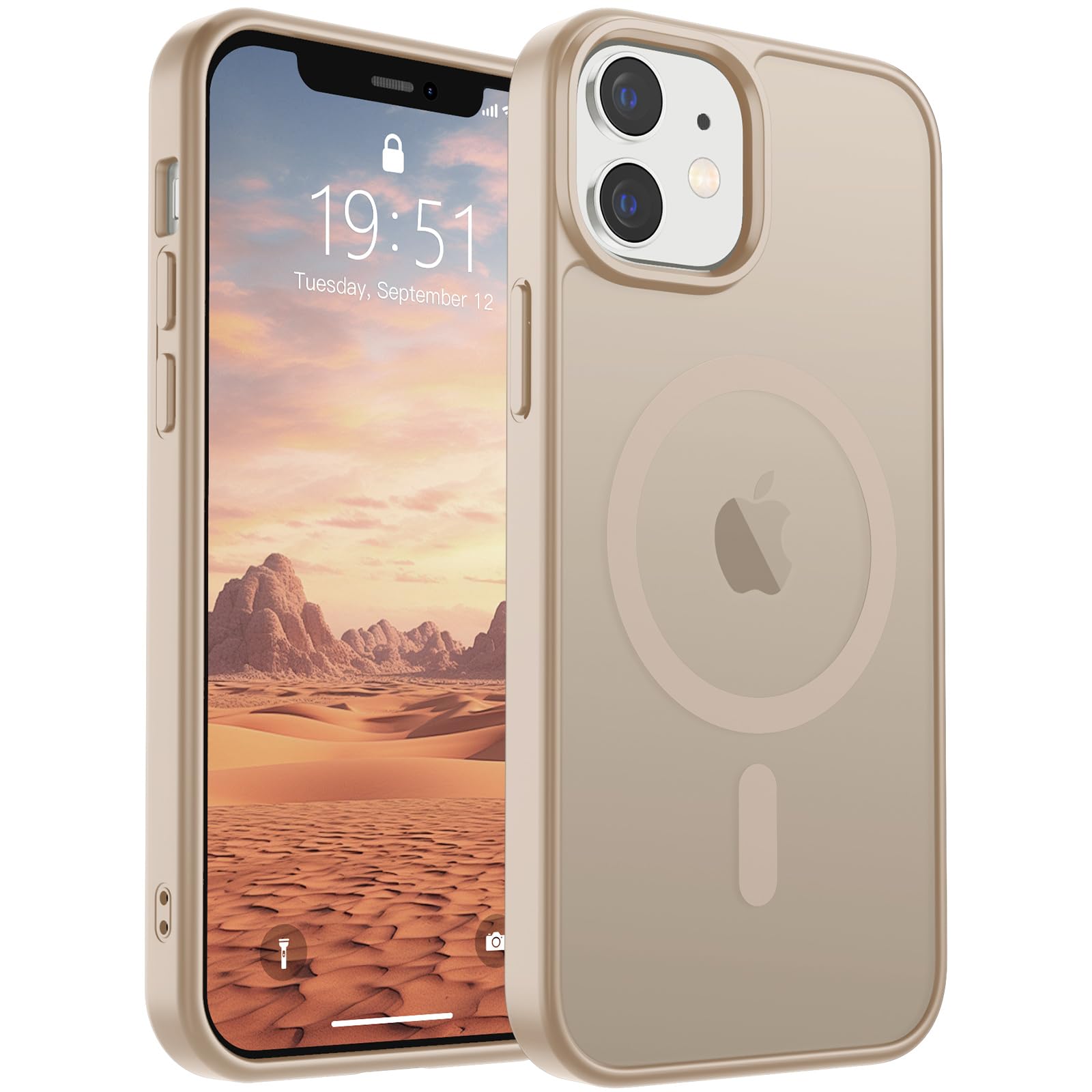 SUPFINE Magnetic for iPhone 17 Pro Max Case (Compatible with MagSafe)(Military Grade Drop Protection) Translucent Matte Shockproof with Anti-Fingerprint Phone Cover, Black
