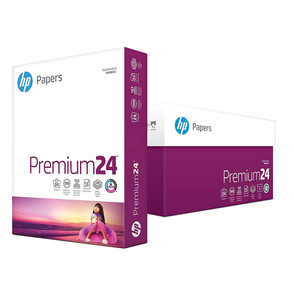 HP Paper Printer | 8.5 x 11 Paper | Premium 32 lb | 1 Ream - 500 Sheets | 100 Bright | Made in USA - FSC Certified | 113100R