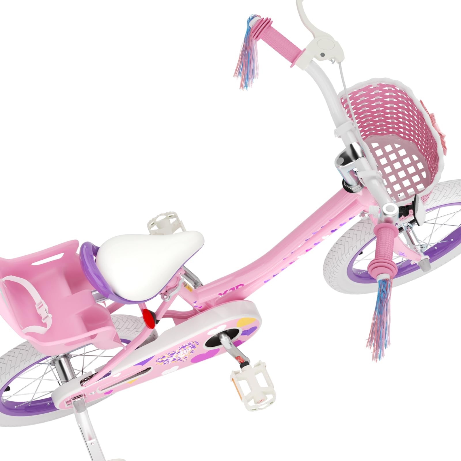XJD Girls Bike for 2-12 Years Old Kids 12 14 16 20 Inch Toddler Bike,Retro Style Kids Bike with Training Wheels, 20 Inch Girl Bicycle with Kickstand