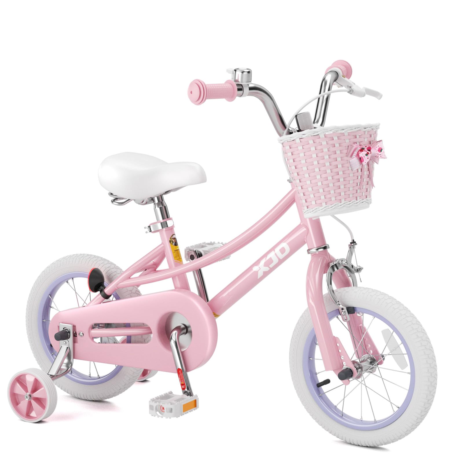 XJD Girls Bike for 2-12 Years Old Kids 12 14 16 20 Inch Toddler Bike,Retro Style Kids Bike with Training Wheels, 20 Inch Girl Bicycle with Kickstand