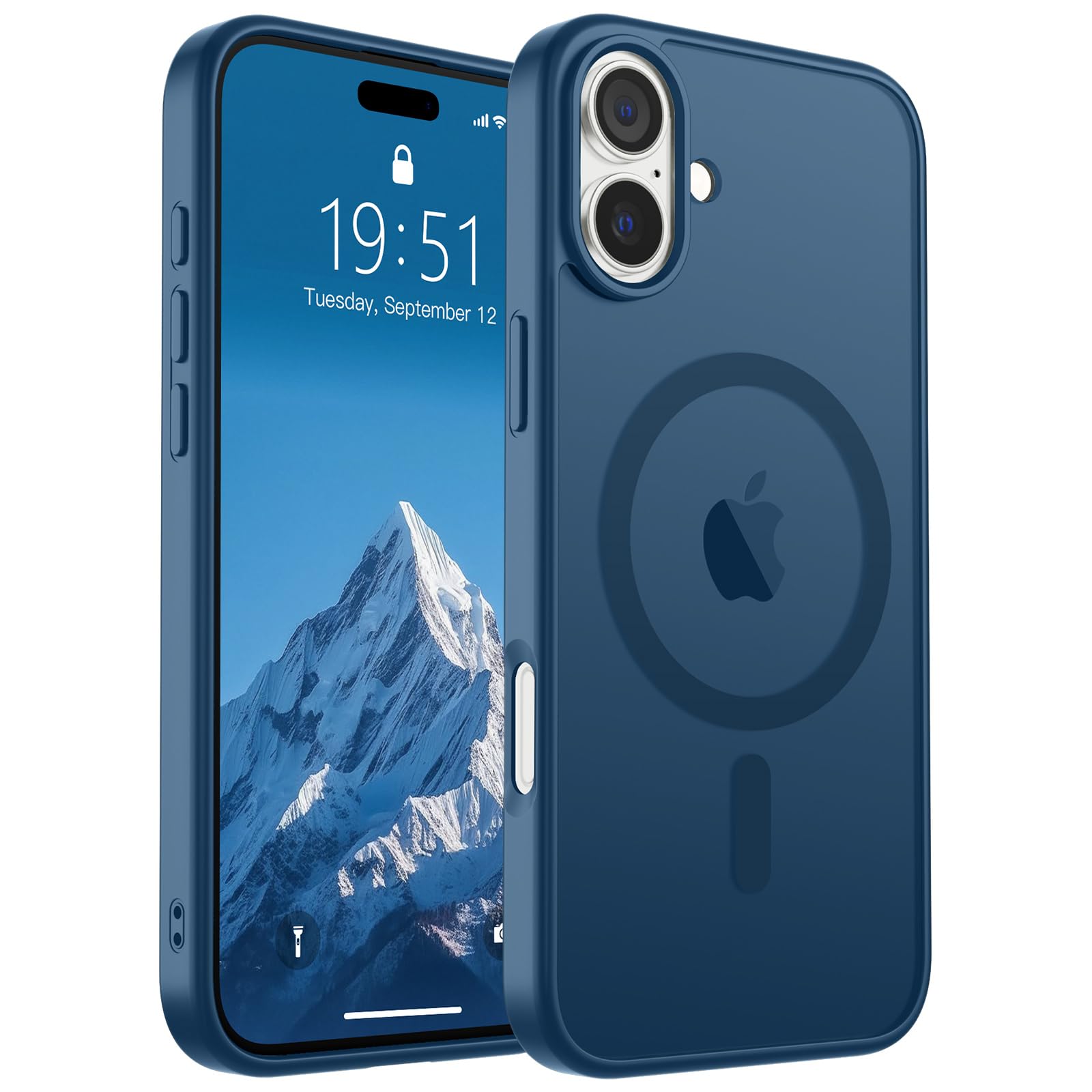 SUPFINE Magnetic for iPhone 17 Pro Max Case (Compatible with MagSafe)(Military Grade Drop Protection) Translucent Matte Shockproof with Anti-Fingerprint Phone Cover, Black