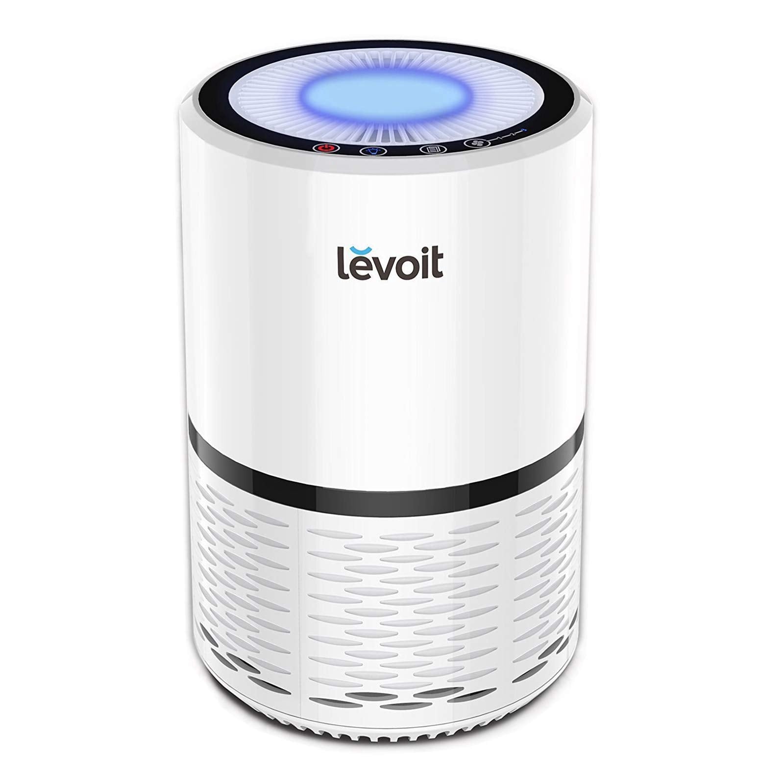 LEVOIT Air Purifiers for Bedroom Home Dorm, AHAM VERIFIDE, 3-in-1 Filter Cleaner With Aroma Pad, Filters Smoke, Allergens, Pet Dander, Odor, Dust, Office, Desktop, Core Mini-P, White