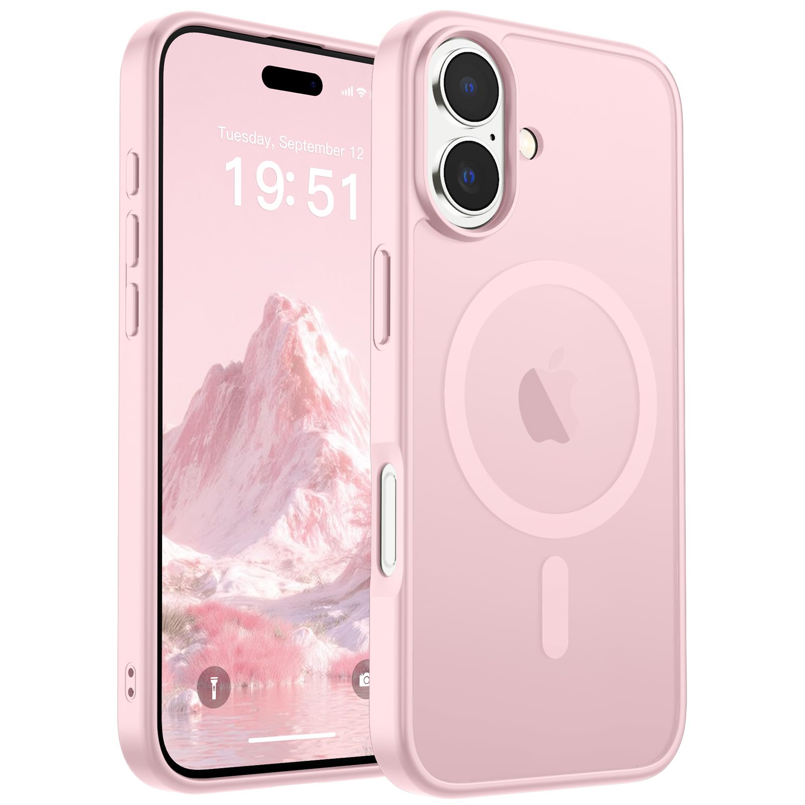 SUPFINE Magnetic for iPhone 17 Pro Max Case (Compatible with MagSafe)(Military Grade Drop Protection) Translucent Matte Shockproof with Anti-Fingerprint Phone Cover, Black