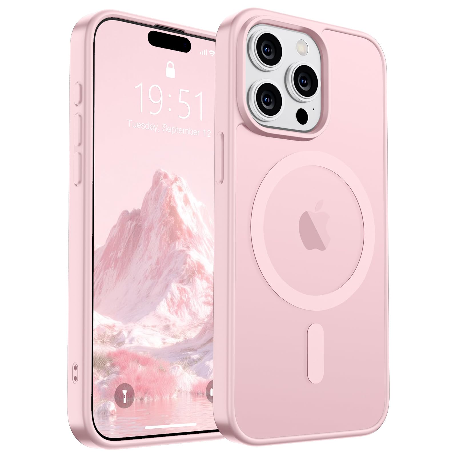 SUPFINE Magnetic for iPhone 17 Pro Max Case (Compatible with MagSafe)(Military Grade Drop Protection) Translucent Matte Shockproof with Anti-Fingerprint Phone Cover, Black