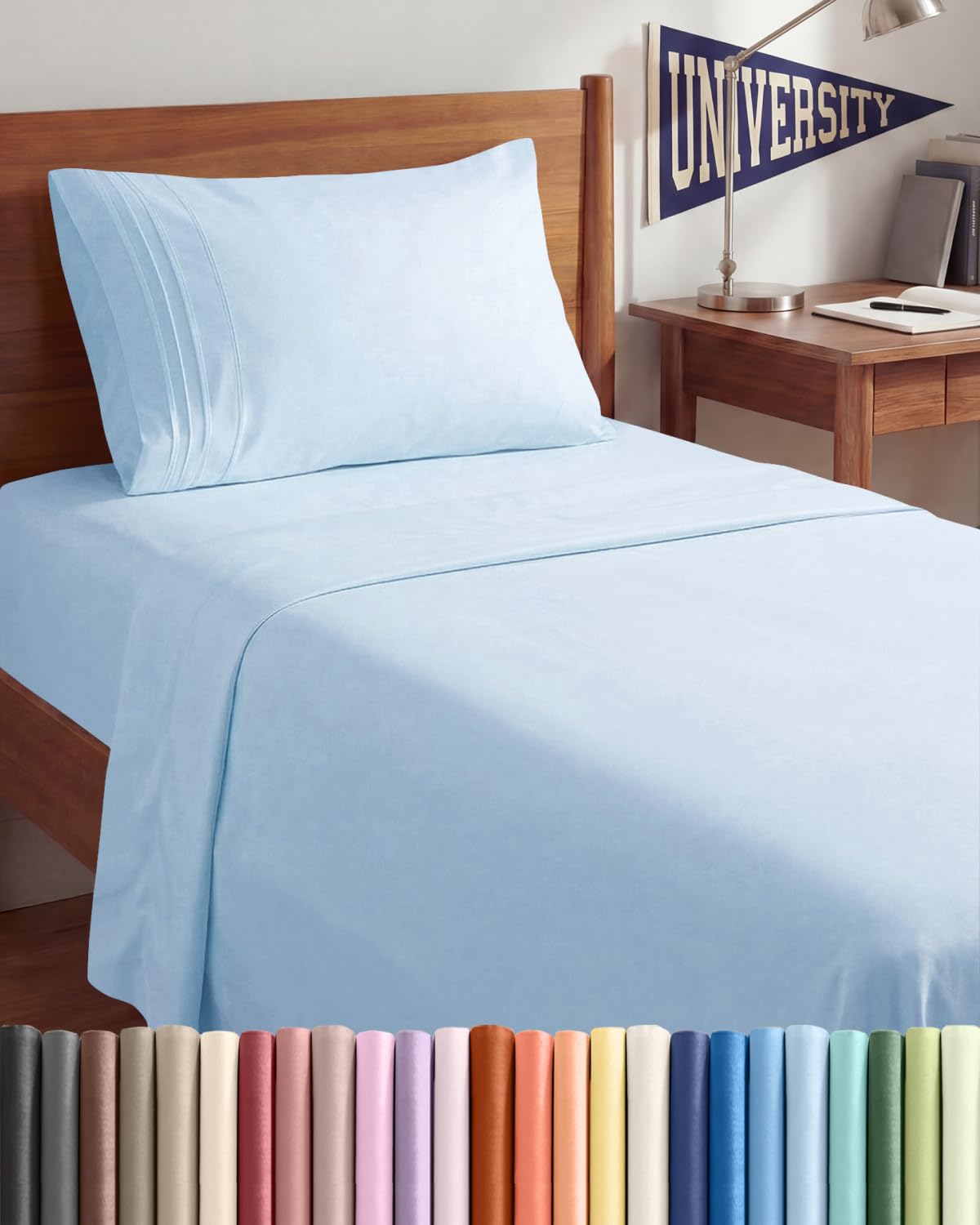 Queen Size 4 Piece Sheet Set - Comfy Breathable & Cooling Sheets - Hotel Luxury Bed Sheets for Women & Men - Deep Pockets, Easy-Fit, Extra Soft and Wrinkle Free Sheets - White Oeko-Tex Bed Sheet Set