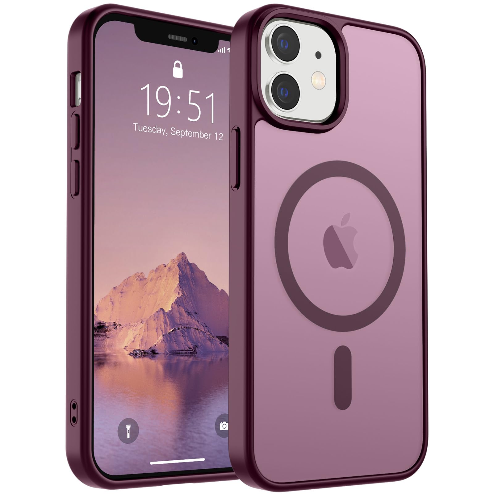 SUPFINE Magnetic for iPhone 17 Pro Max Case (Compatible with MagSafe)(Military Grade Drop Protection) Translucent Matte Shockproof with Anti-Fingerprint Phone Cover, Black