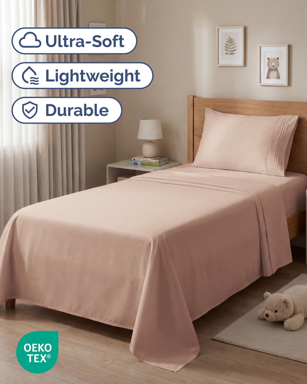 Queen Size 4 Piece Sheet Set - Comfy Breathable & Cooling Sheets - Hotel Luxury Bed Sheets for Women & Men - Deep Pockets, Easy-Fit, Extra Soft and Wrinkle Free Sheets - White Oeko-Tex Bed Sheet Set
