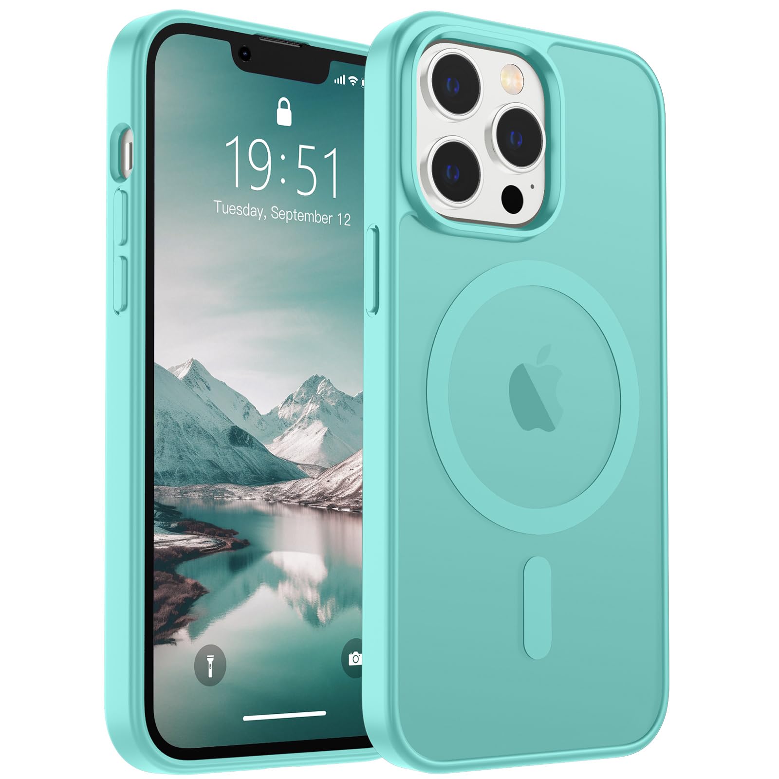 SUPFINE Magnetic for iPhone 17 Pro Max Case (Compatible with MagSafe)(Military Grade Drop Protection) Translucent Matte Shockproof with Anti-Fingerprint Phone Cover, Black