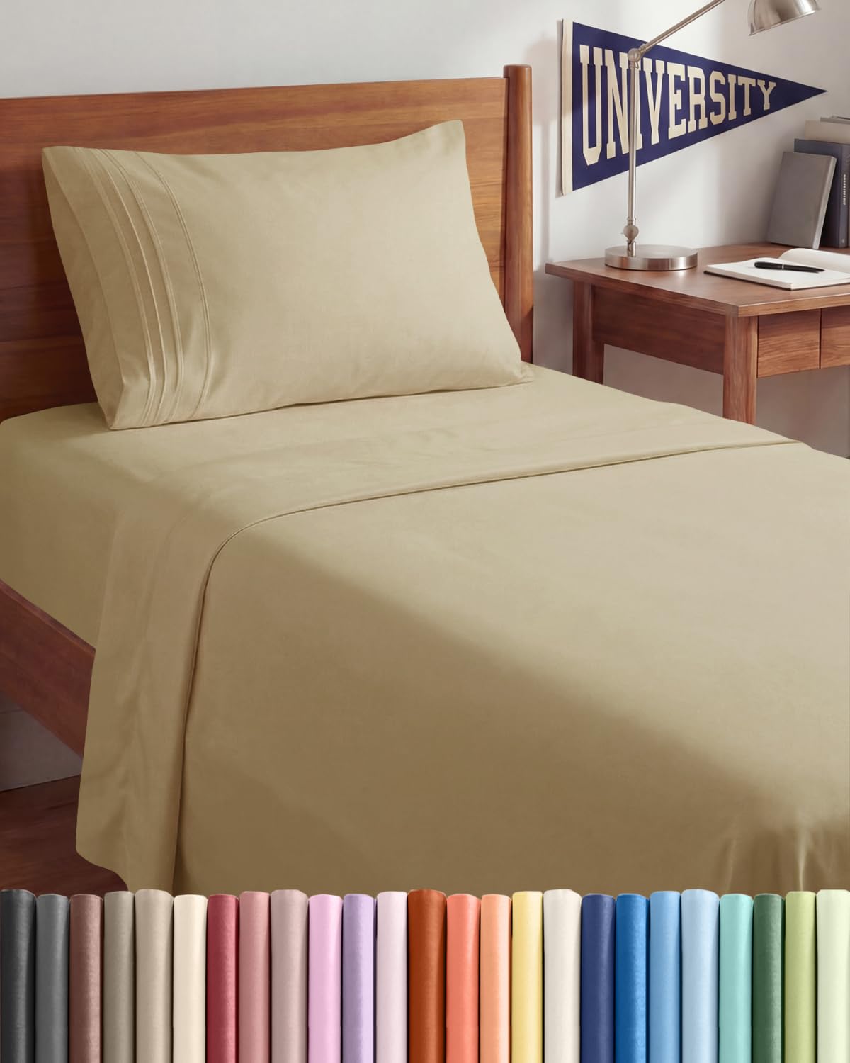 Queen Size 4 Piece Sheet Set - Comfy Breathable & Cooling Sheets - Hotel Luxury Bed Sheets for Women & Men - Deep Pockets, Easy-Fit, Extra Soft and Wrinkle Free Sheets - White Oeko-Tex Bed Sheet Set