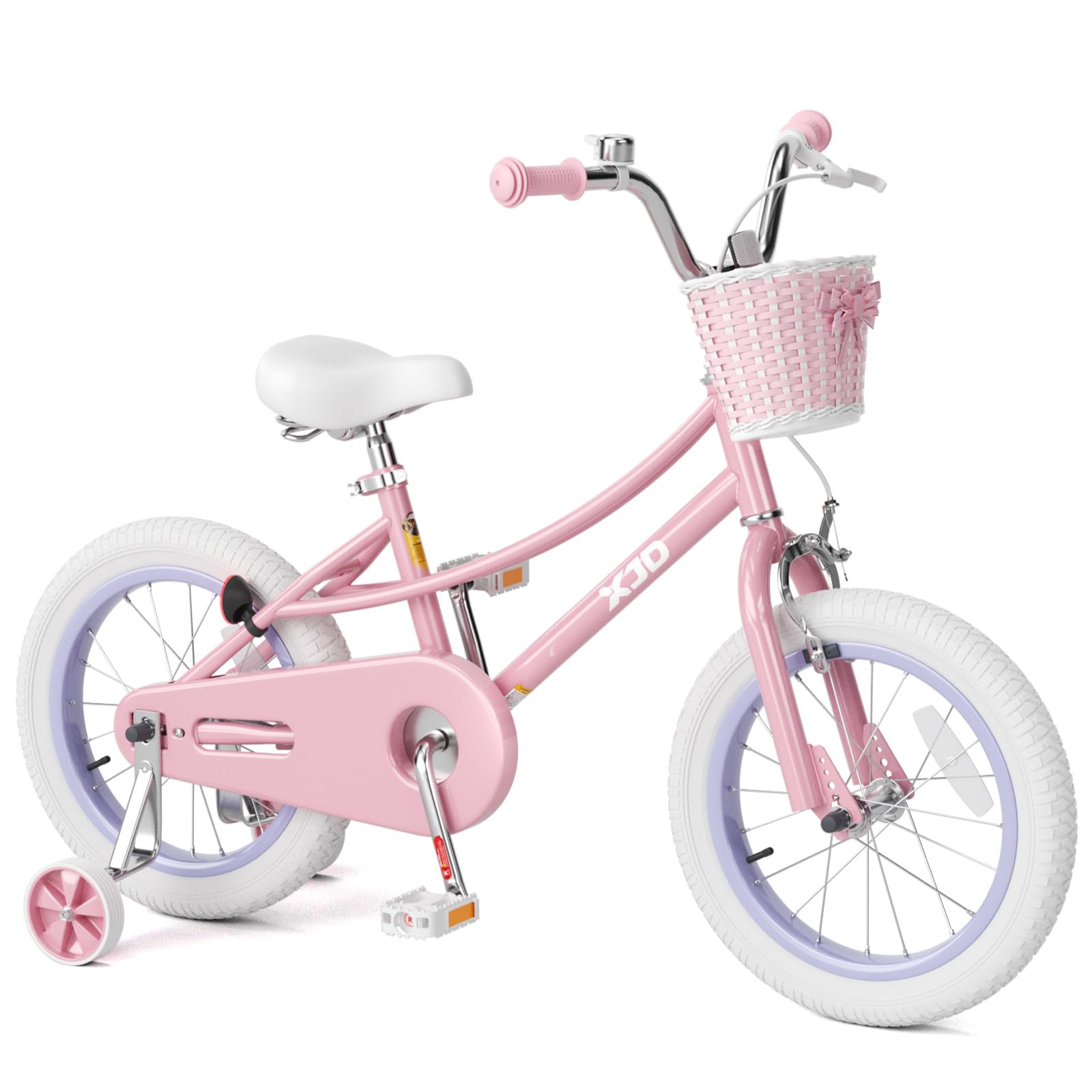 XJD Girls Bike for 2-12 Years Old Kids 12 14 16 20 Inch Toddler Bike,Retro Style Kids Bike with Training Wheels, 20 Inch Girl Bicycle with Kickstand