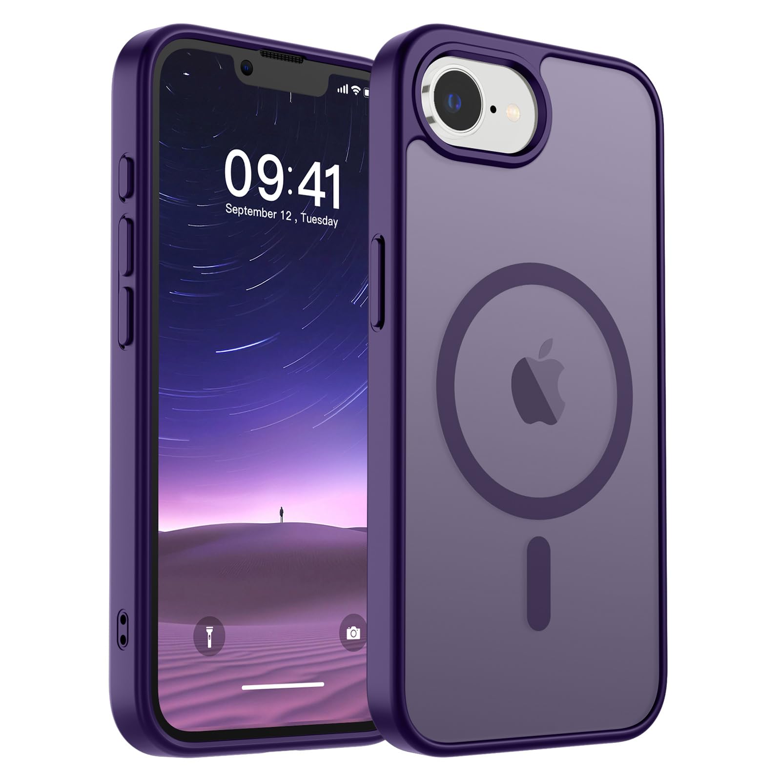 SUPFINE Magnetic for iPhone 17 Pro Max Case (Compatible with MagSafe)(Military Grade Drop Protection) Translucent Matte Shockproof with Anti-Fingerprint Phone Cover, Black