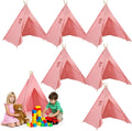 6Pcs Kids Teepees,Teepee Tents for Adults,Teepee Tent for Kids Slumber Party,Conical Indoor Tent,Washable Outdoor Play Tents,Foldable and Washable Suitable for Party Picnic Indoor Outdoor