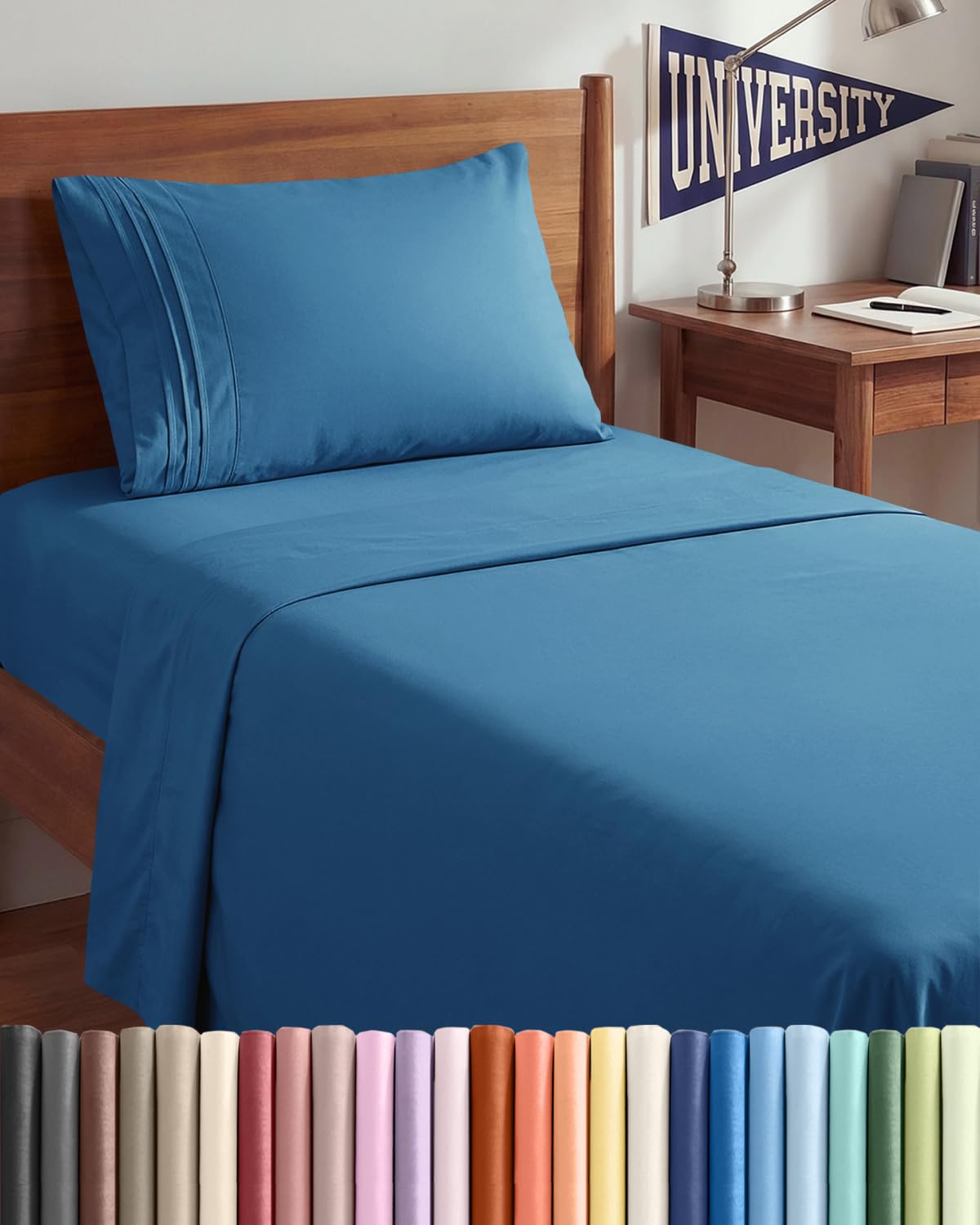 Queen Size 4 Piece Sheet Set - Comfy Breathable & Cooling Sheets - Hotel Luxury Bed Sheets for Women & Men - Deep Pockets, Easy-Fit, Extra Soft and Wrinkle Free Sheets - White Oeko-Tex Bed Sheet Set