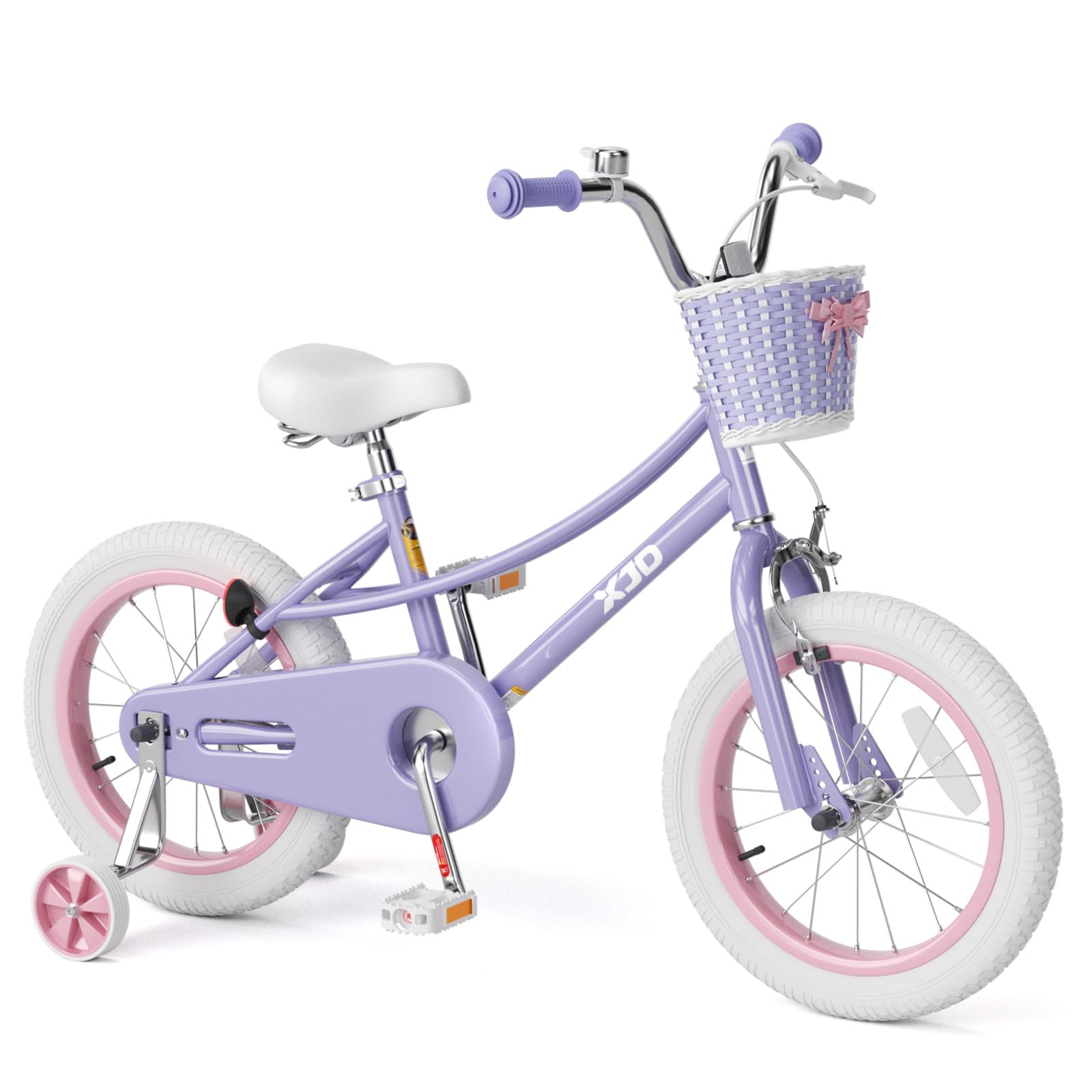 XJD Girls Bike for 2-12 Years Old Kids 12 14 16 20 Inch Toddler Bike,Retro Style Kids Bike with Training Wheels, 20 Inch Girl Bicycle with Kickstand