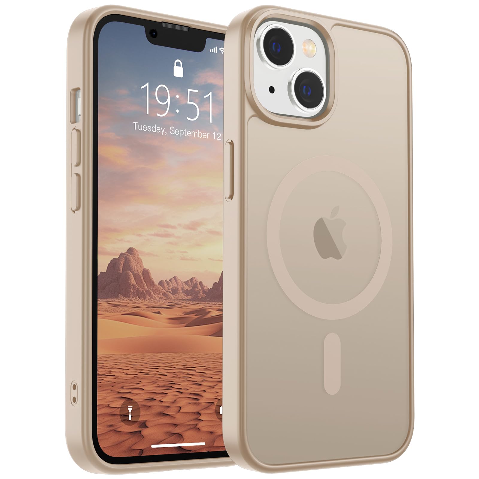 SUPFINE Magnetic for iPhone 17 Pro Max Case (Compatible with MagSafe)(Military Grade Drop Protection) Translucent Matte Shockproof with Anti-Fingerprint Phone Cover, Black