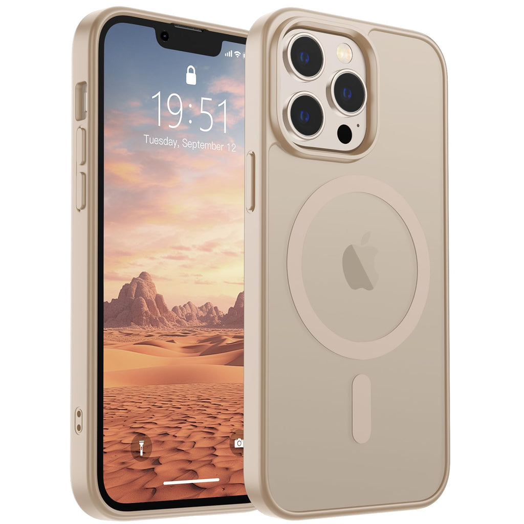 SUPFINE Magnetic for iPhone 17 Pro Max Case (Compatible with MagSafe)(Military Grade Drop Protection) Translucent Matte Shockproof with Anti-Fingerprint Phone Cover, Black