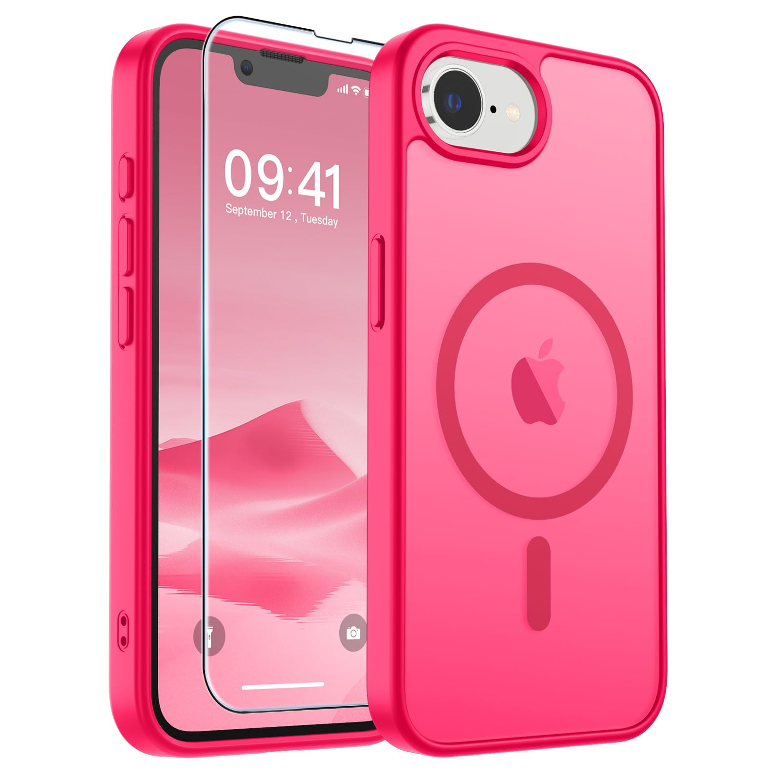 SUPFINE Magnetic for iPhone 17 Pro Max Case (Compatible with MagSafe)(Military Grade Drop Protection) Translucent Matte Shockproof with Anti-Fingerprint Phone Cover, Black