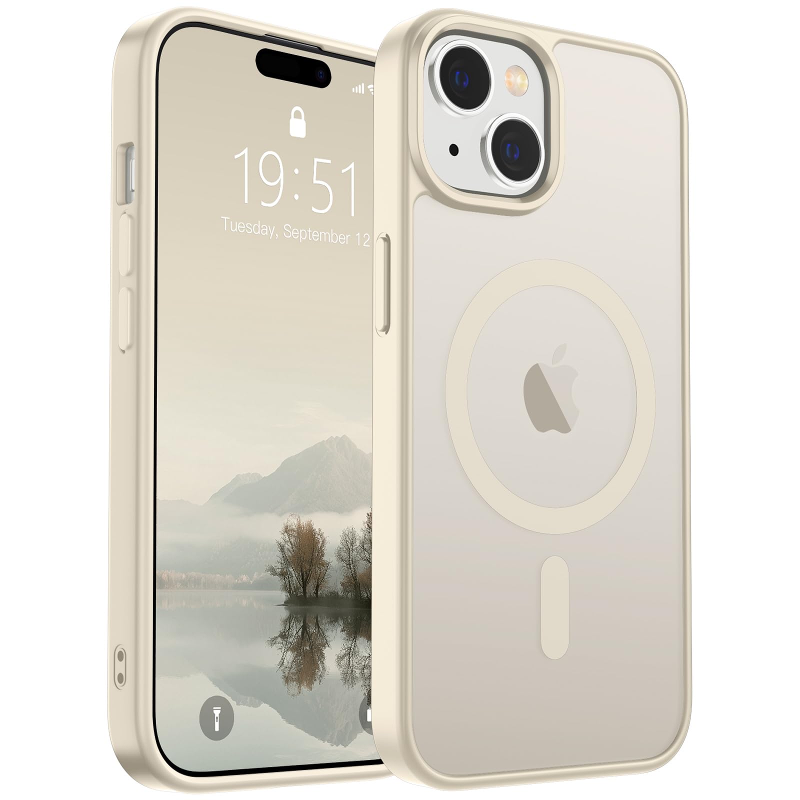 SUPFINE Magnetic for iPhone 17 Pro Max Case (Compatible with MagSafe)(Military Grade Drop Protection) Translucent Matte Shockproof with Anti-Fingerprint Phone Cover, Black