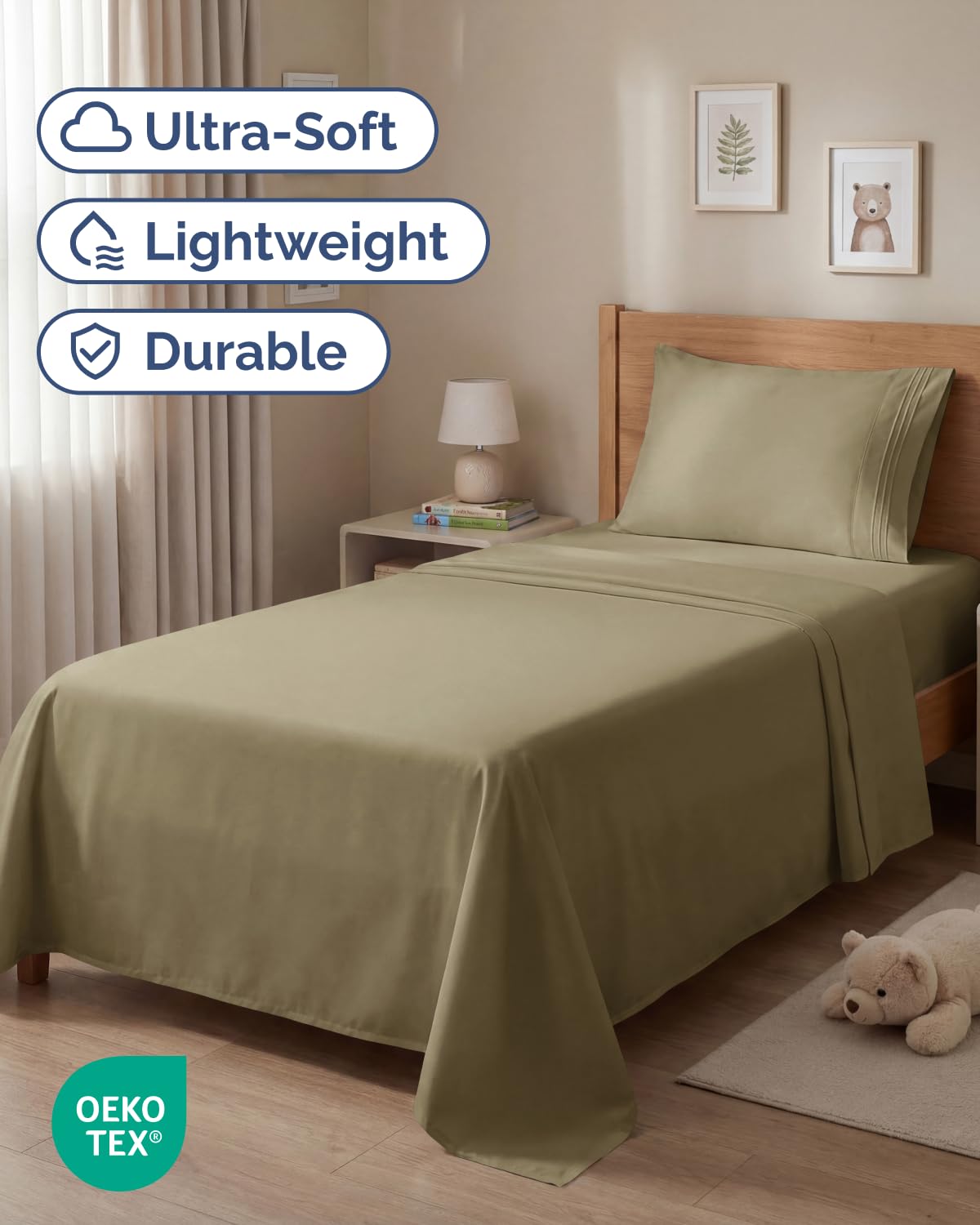 Queen Size 4 Piece Sheet Set - Comfy Breathable & Cooling Sheets - Hotel Luxury Bed Sheets for Women & Men - Deep Pockets, Easy-Fit, Extra Soft and Wrinkle Free Sheets - White Oeko-Tex Bed Sheet Set