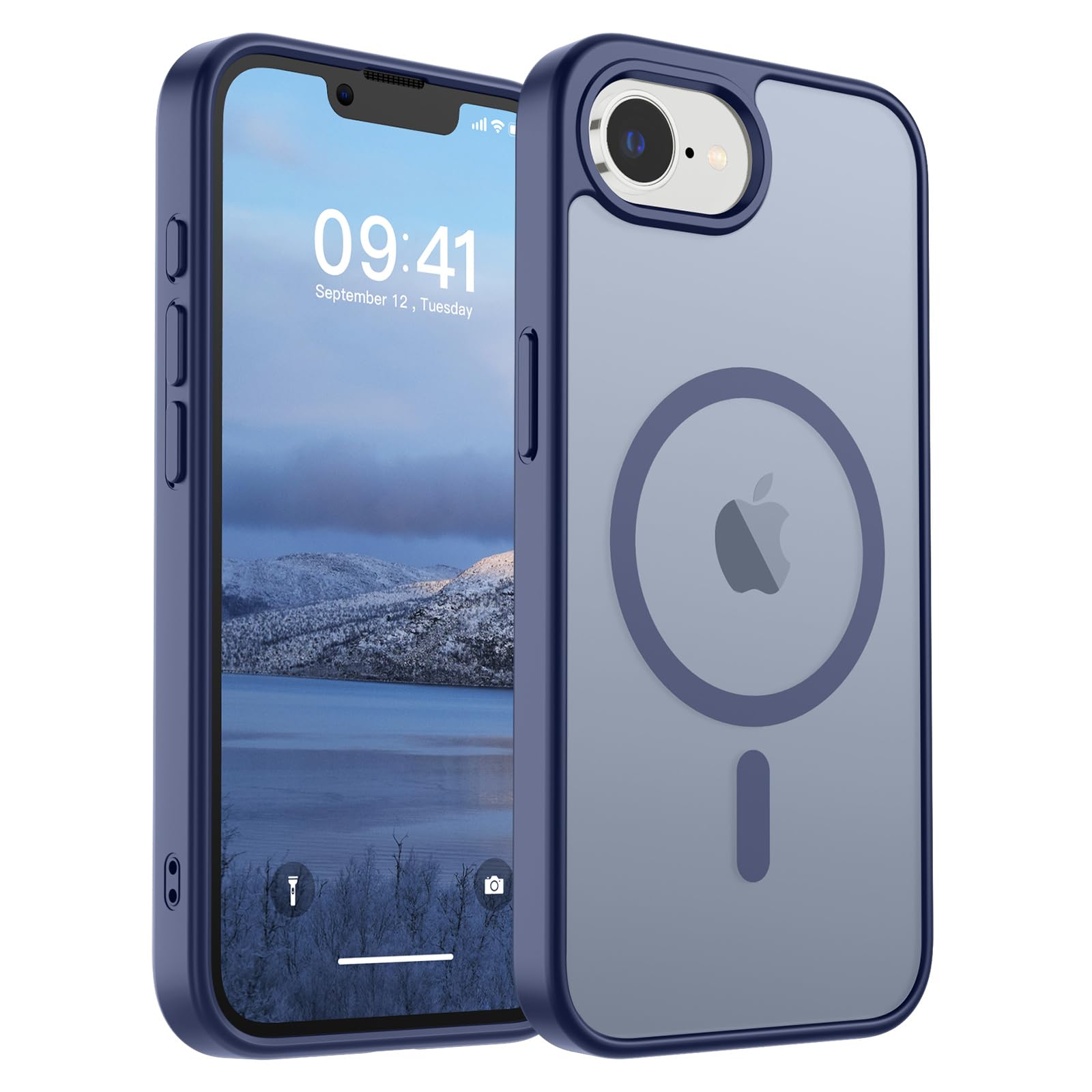 SUPFINE Magnetic for iPhone 17 Pro Max Case (Compatible with MagSafe)(Military Grade Drop Protection) Translucent Matte Shockproof with Anti-Fingerprint Phone Cover, Black