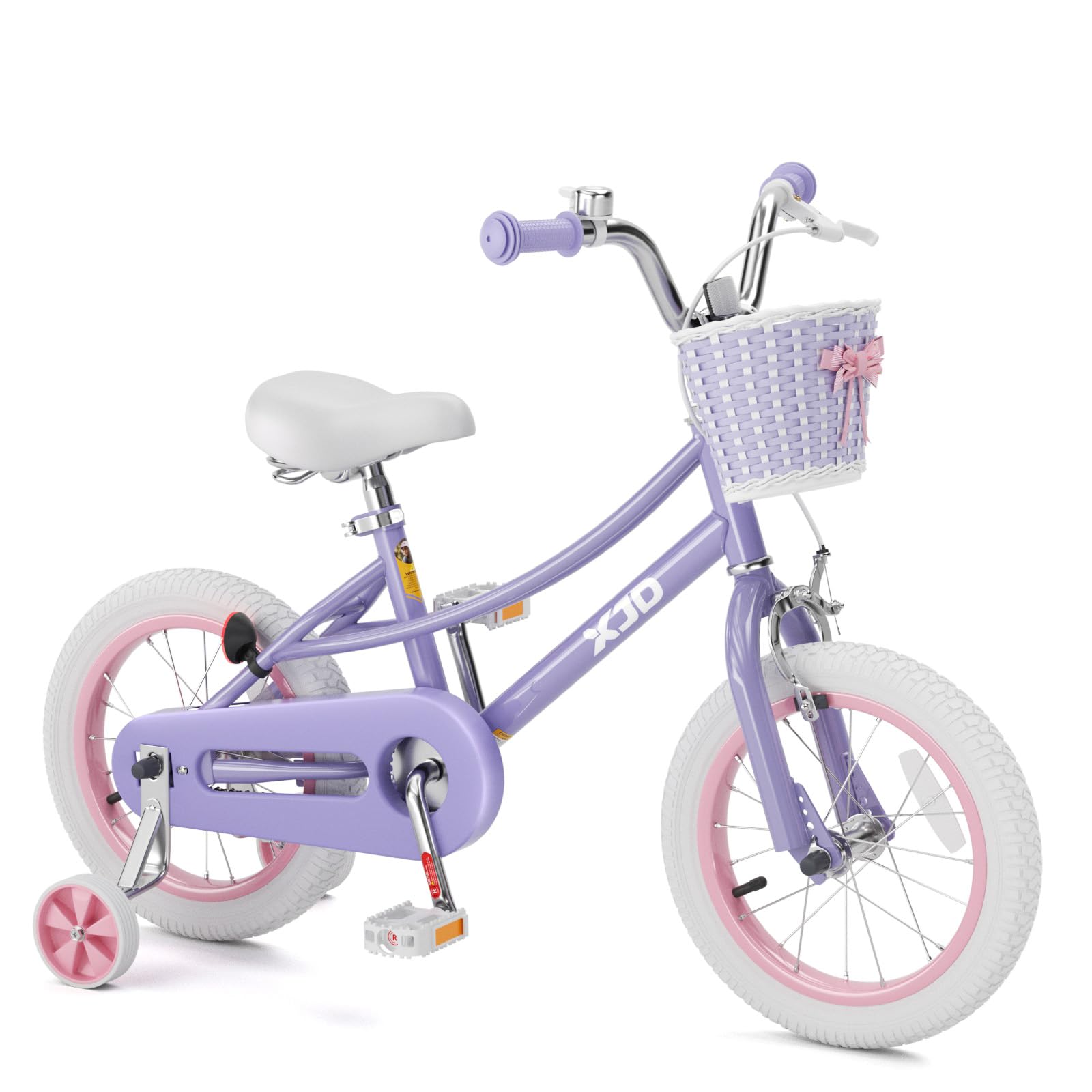 XJD Girls Bike for 2-12 Years Old Kids 12 14 16 20 Inch Toddler Bike,Retro Style Kids Bike with Training Wheels, 20 Inch Girl Bicycle with Kickstand