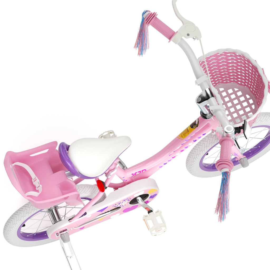XJD Girls Bike for 2-12 Years Old Kids 12 14 16 20 Inch Toddler Bike,Retro Style Kids Bike with Training Wheels, 20 Inch Girl Bicycle with Kickstand