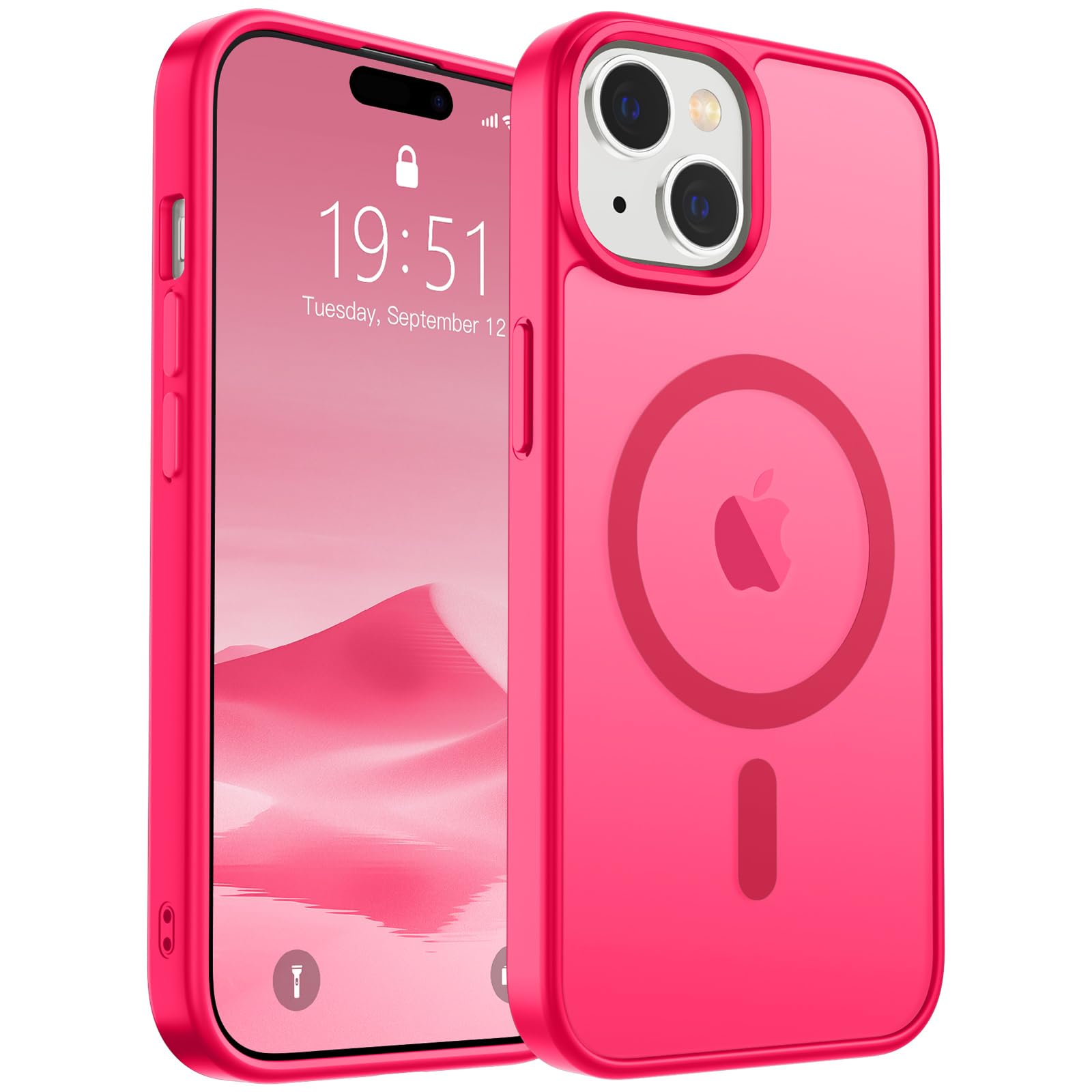 SUPFINE Magnetic for iPhone 17 Pro Max Case (Compatible with MagSafe)(Military Grade Drop Protection) Translucent Matte Shockproof with Anti-Fingerprint Phone Cover, Black