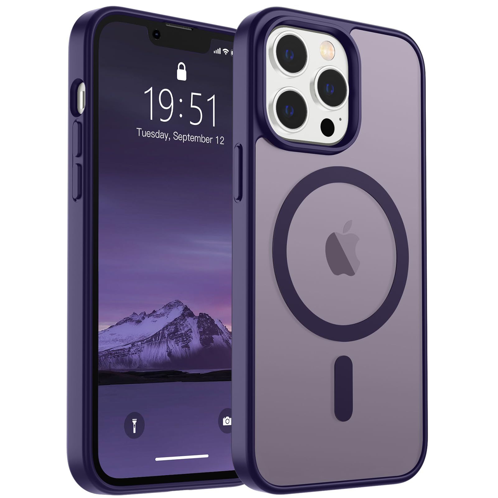 SUPFINE Magnetic for iPhone 17 Pro Max Case (Compatible with MagSafe)(Military Grade Drop Protection) Translucent Matte Shockproof with Anti-Fingerprint Phone Cover, Black