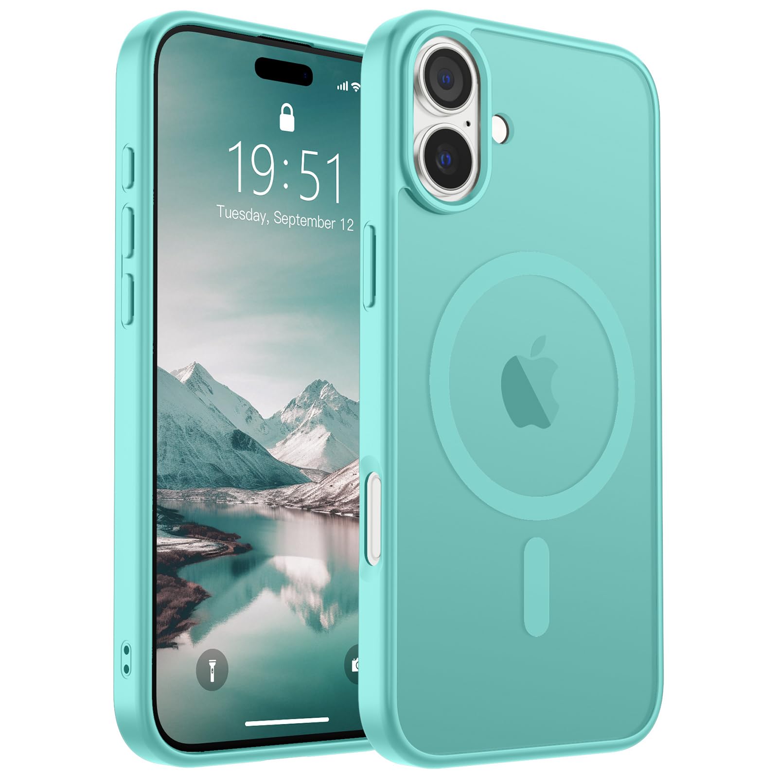 SUPFINE Magnetic for iPhone 17 Pro Max Case (Compatible with MagSafe)(Military Grade Drop Protection) Translucent Matte Shockproof with Anti-Fingerprint Phone Cover, Black
