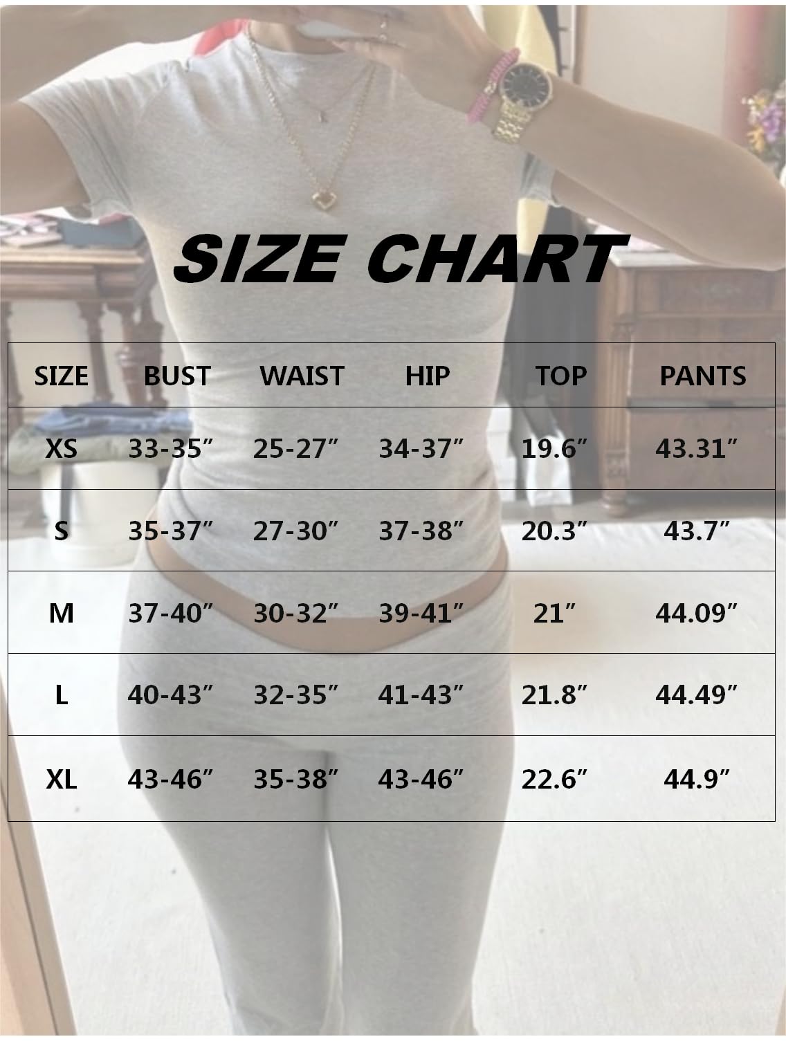 AYWA Women's 2 Piece Lounge Sets Short Sleeve Crop Top Foldover Flare Pants Casual Pajama Outfits