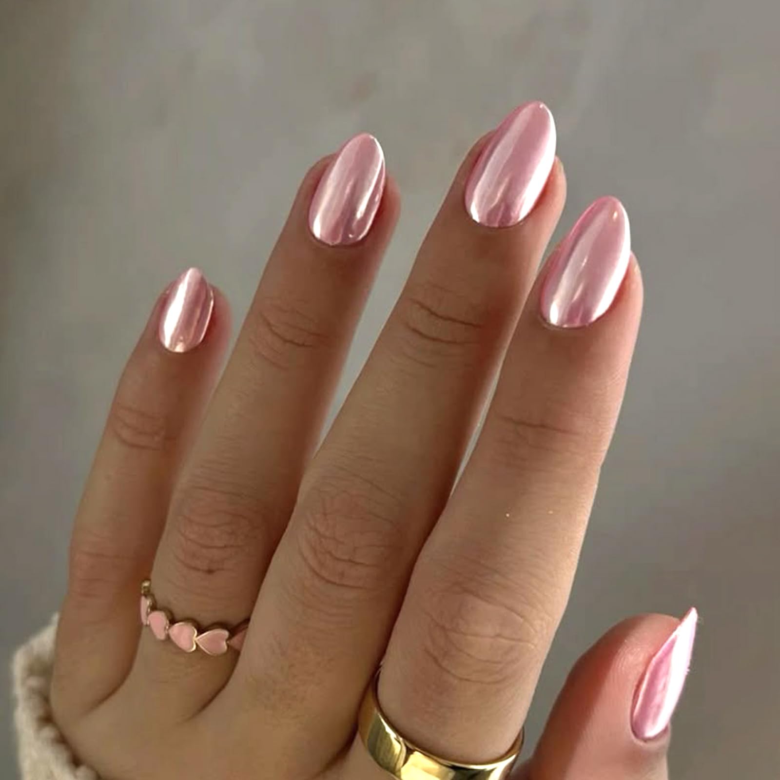 Summer French Press On Nails Short Almond, Cute Nude Pink Fake Nails with White French Tip & Brown Dot Detail, Glossy Gel Acrylic Stick On Nails, Perfect for Daily Wear & Gifts, New Packaging, 32PCS