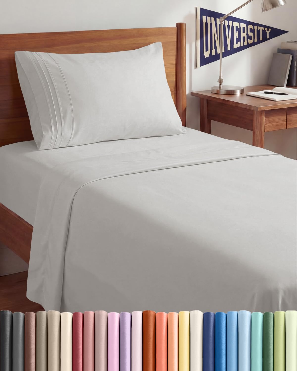 Queen Size 4 Piece Sheet Set - Comfy Breathable & Cooling Sheets - Hotel Luxury Bed Sheets for Women & Men - Deep Pockets, Easy-Fit, Extra Soft and Wrinkle Free Sheets - White Oeko-Tex Bed Sheet Set