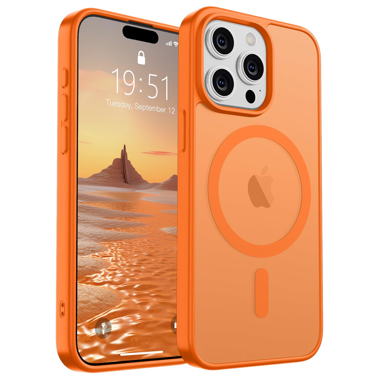 SUPFINE Magnetic for iPhone 17 Pro Max Case (Compatible with MagSafe)(Military Grade Drop Protection) Translucent Matte Shockproof with Anti-Fingerprint Phone Cover, Black