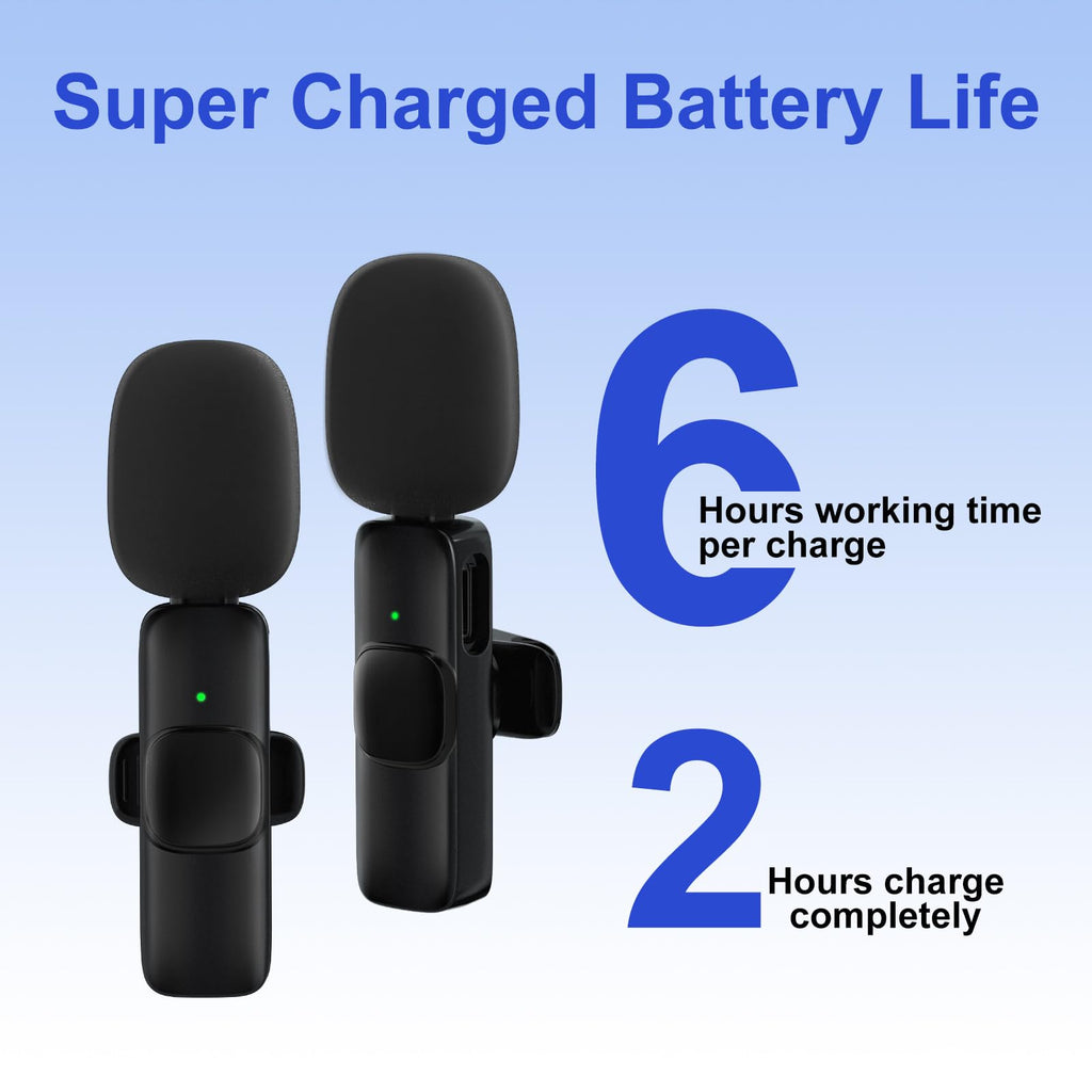 JUDKIOM 2 Pack Wireless Lavalier Microphone for iPhone, Professional Lapel Mics, Wireless Mic Plug-Play, Lapel Microphone for Video Recording Interview Vlog YouTube TikTok(for iPhone 14 and Below)