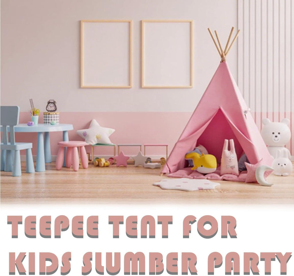 6Pcs Kids Teepees,Teepee Tents for Adults,Teepee Tent for Kids Slumber Party,Conical Indoor Tent,Washable Outdoor Play Tents,Foldable and Washable Suitable for Party Picnic Indoor Outdoor