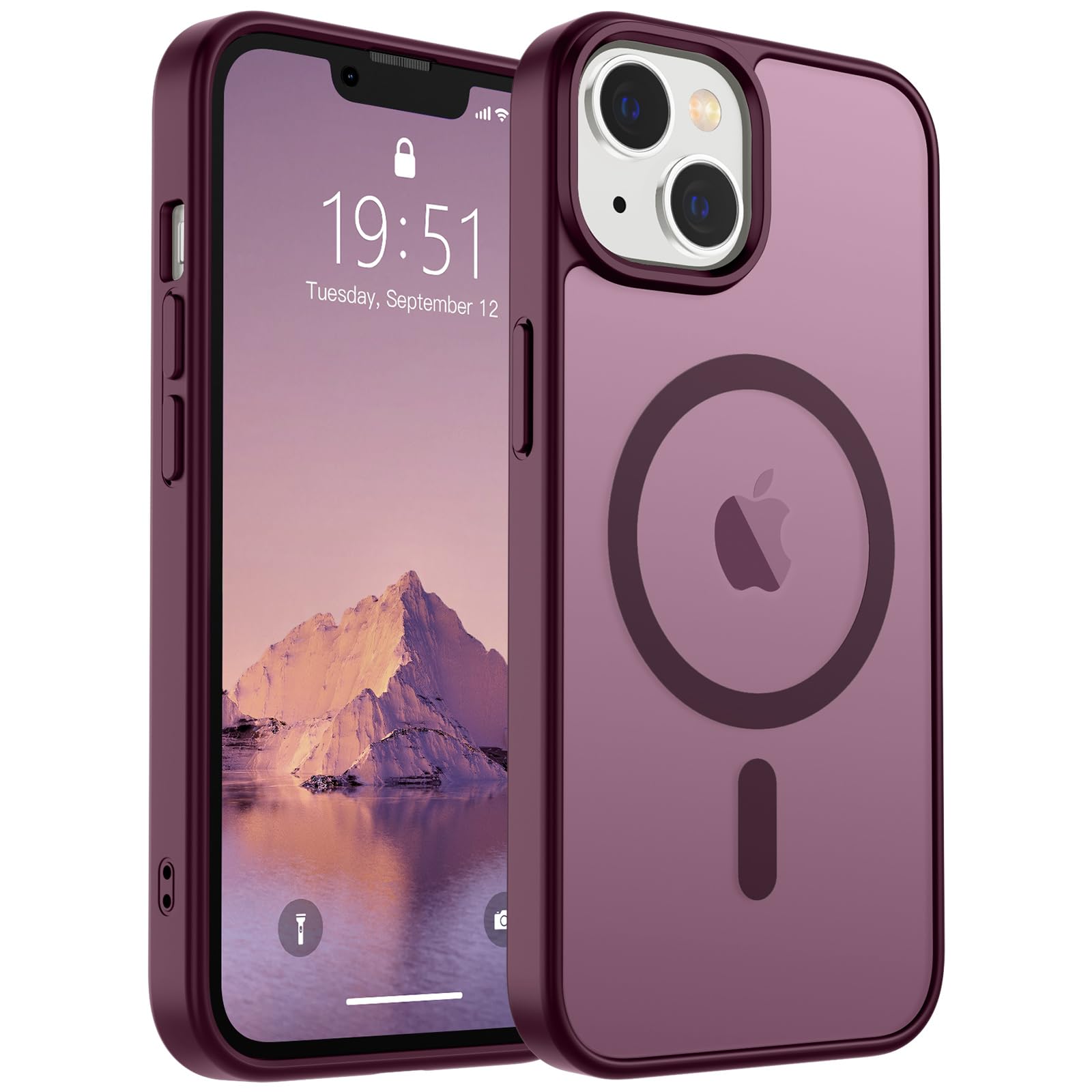 SUPFINE Magnetic for iPhone 17 Pro Max Case (Compatible with MagSafe)(Military Grade Drop Protection) Translucent Matte Shockproof with Anti-Fingerprint Phone Cover, Black