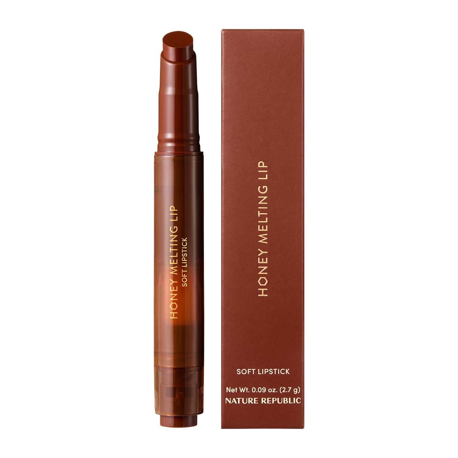 Nature Republic HONEY MELTING LIP (02 FIG) SOFT LIP STICK, Hydrating Gloss, Moisturizing balms, Sheer tint, Shine & Nude, Glowy Finish, korean make up