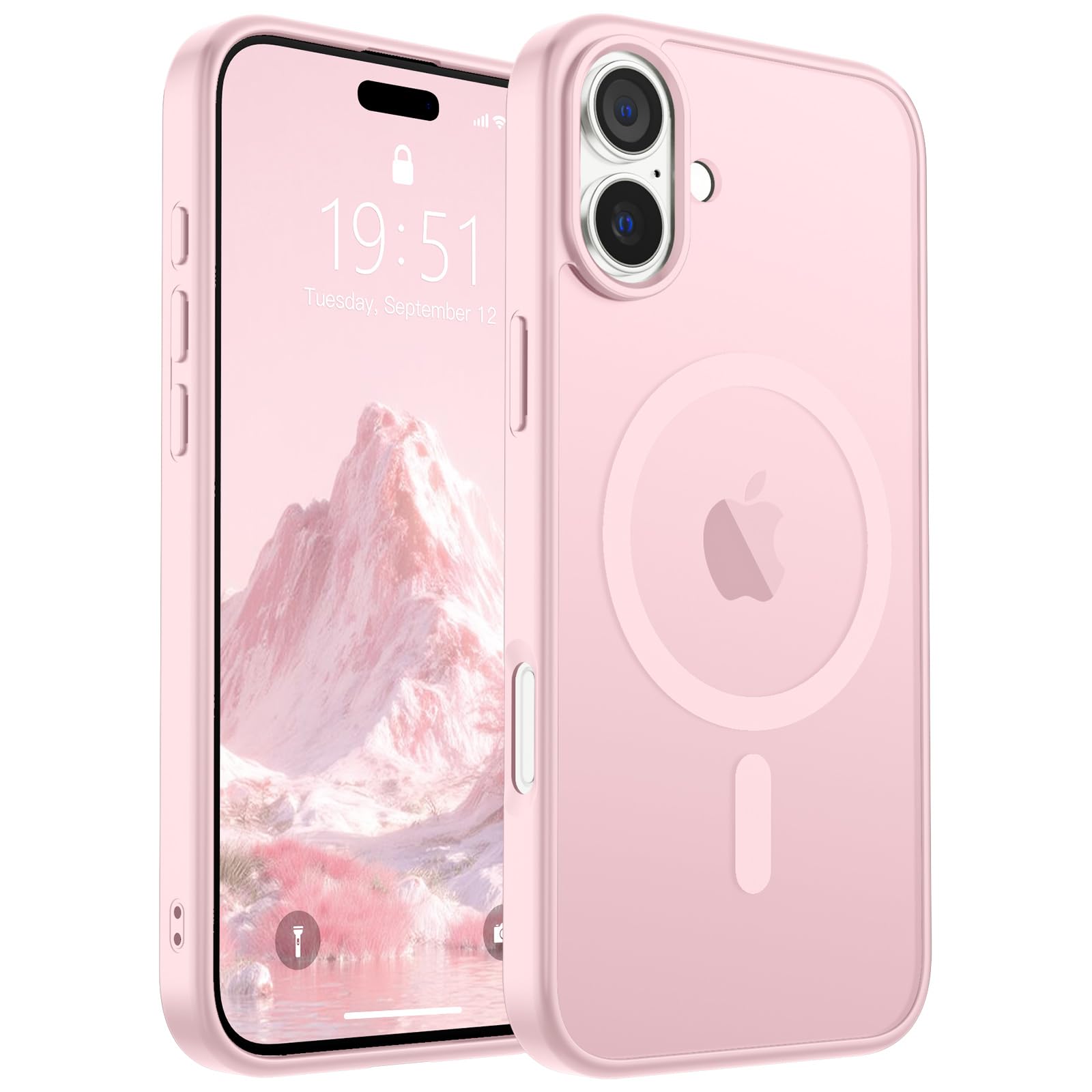 SUPFINE Magnetic for iPhone 17 Pro Max Case (Compatible with MagSafe)(Military Grade Drop Protection) Translucent Matte Shockproof with Anti-Fingerprint Phone Cover, Black