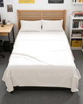 Queen Size 4 Piece Sheet Set - Comfy Breathable & Cooling Sheets - Hotel Luxury Bed Sheets for Women & Men - Deep Pockets, Easy-Fit, Extra Soft and Wrinkle Free Sheets - White Oeko-Tex Bed Sheet Set
