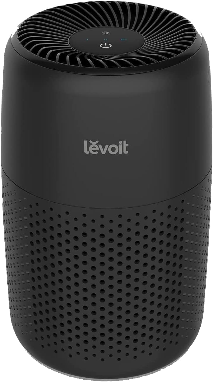 LEVOIT Air Purifiers for Bedroom Home Dorm, AHAM VERIFIDE, 3-in-1 Filter Cleaner With Aroma Pad, Filters Smoke, Allergens, Pet Dander, Odor, Dust, Office, Desktop, Core Mini-P, White